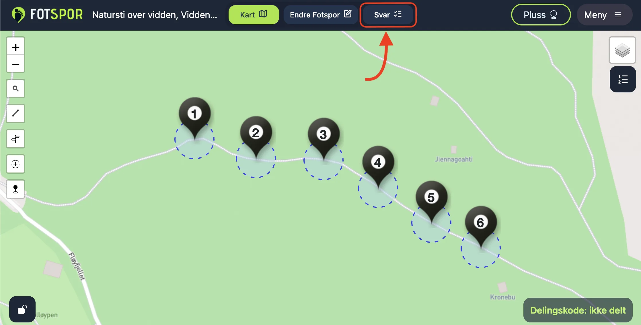 Trykk på Svar-fanen i toppnavigasjonen